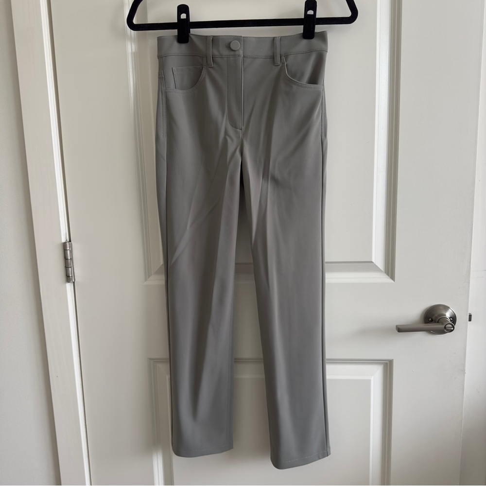 Theory Gray/Green Stretchy Skinny Pants